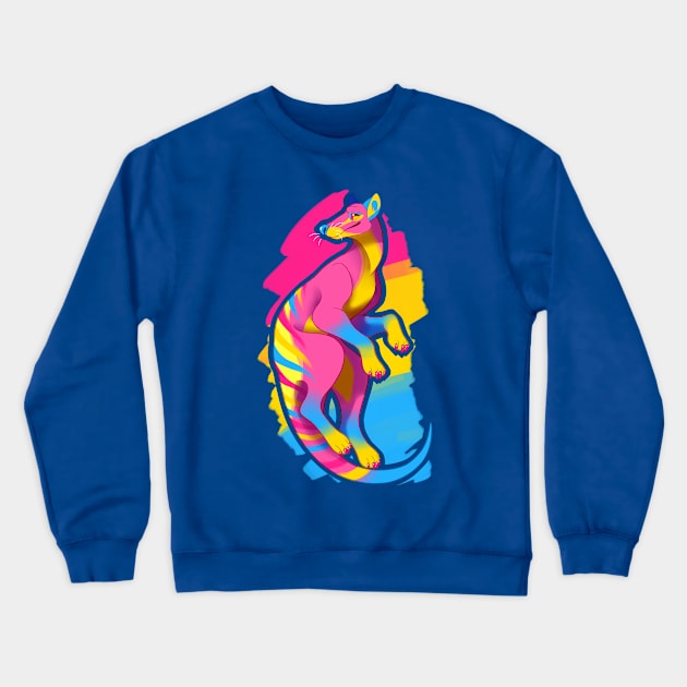 Pansexual Thylacine Crewneck Sweatshirt by candychameleon